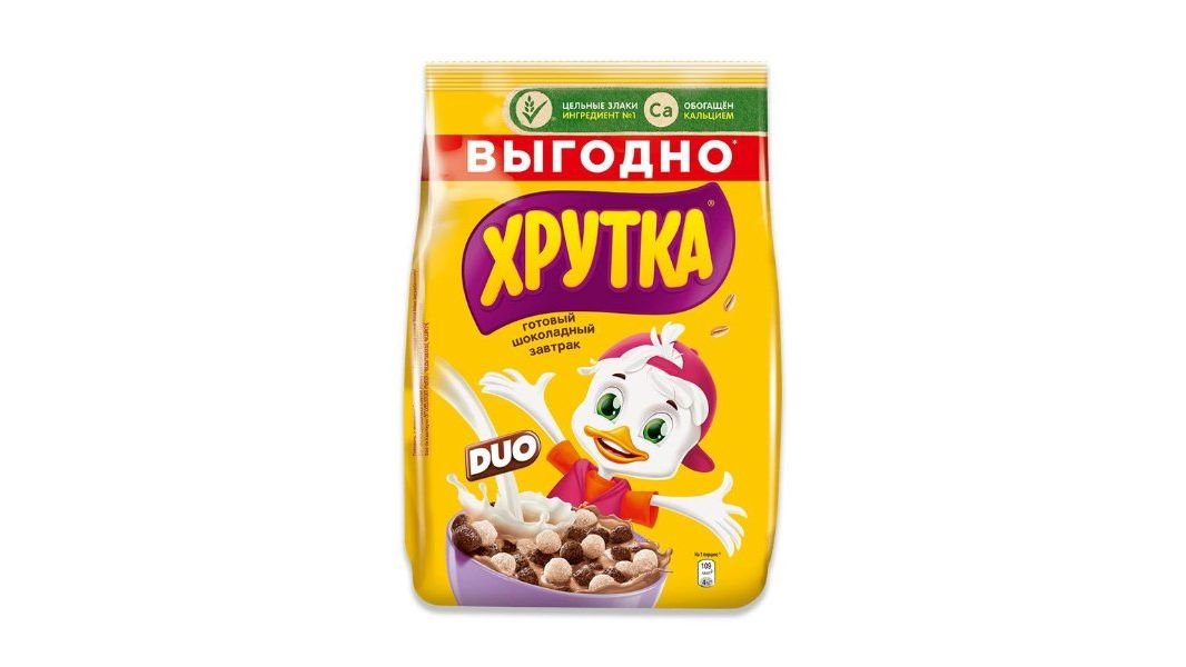 Готовый завтрак Хрутка Duo шоколадный 650 г