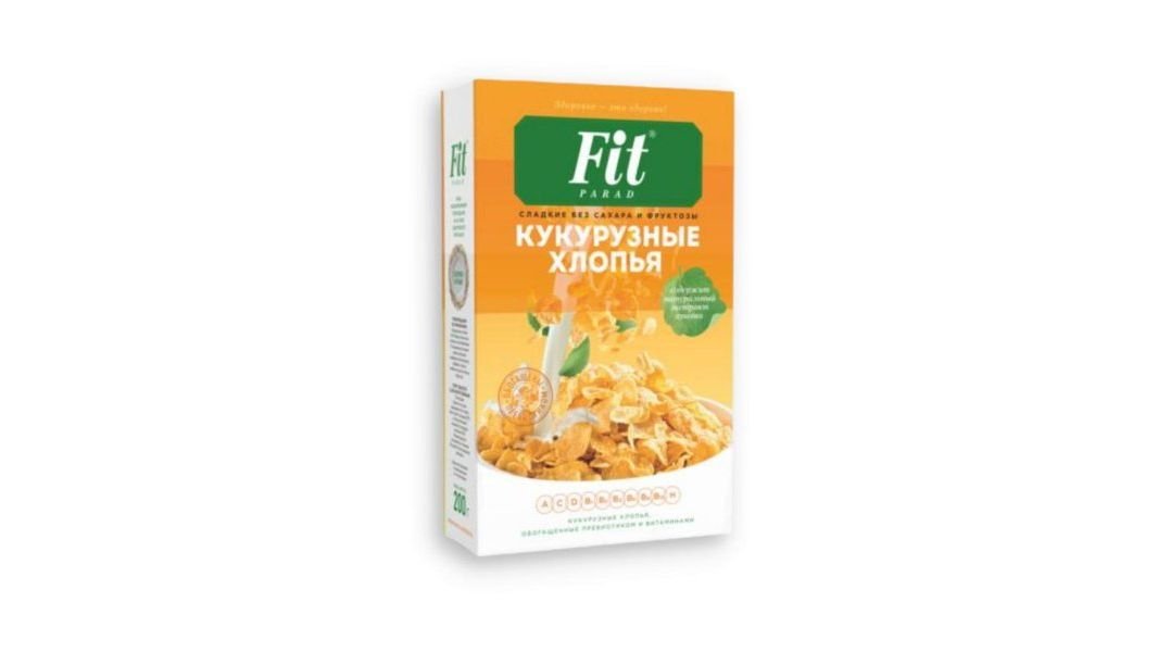 Хлопья Fit Parad кукурузные 200г