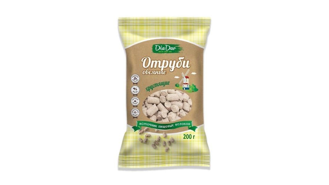 Отруби DiaDar хрустящие овсяные 200 г