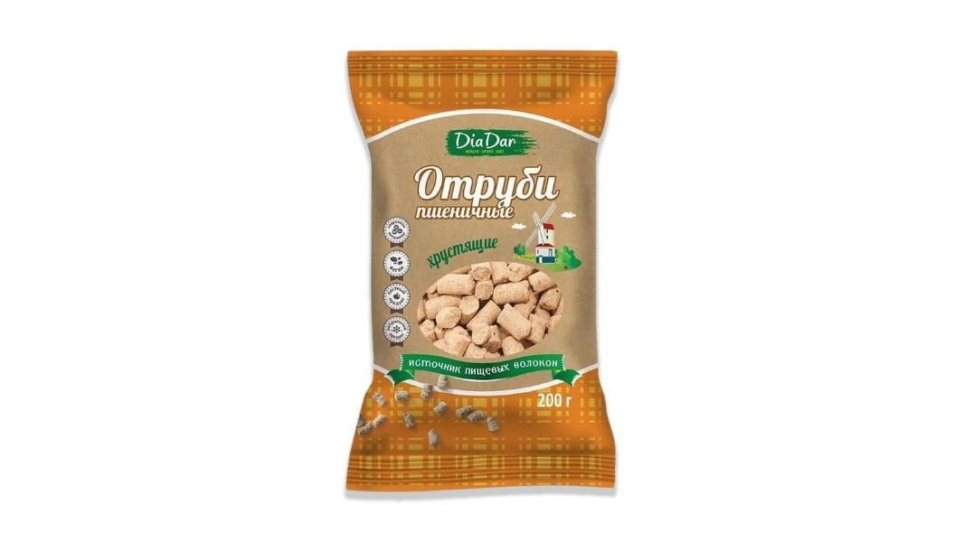 Отруби DiaDar хрустящие пшеничные 200 г