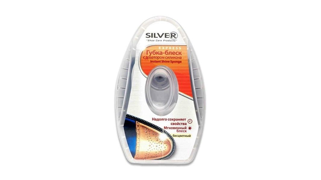 Губка д/обуви Silver с дозат силикона бесцветный 6  мл