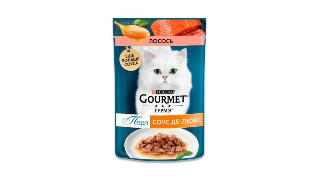 Gourmet Корм влажный Перл лосось в соусе 75 г