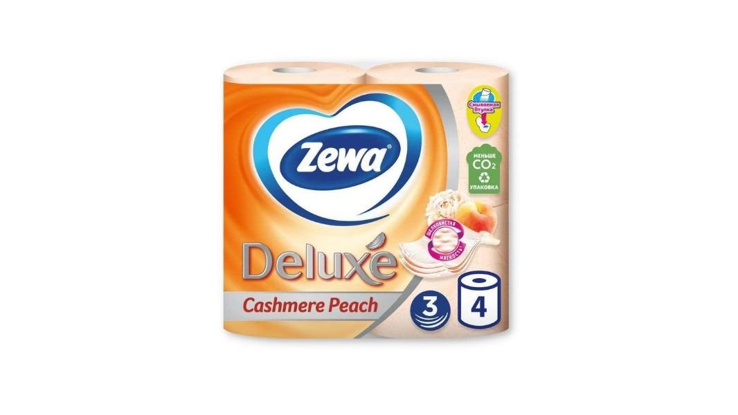 Бума га туалетная Zewa deluxe peach 3сл 4рул