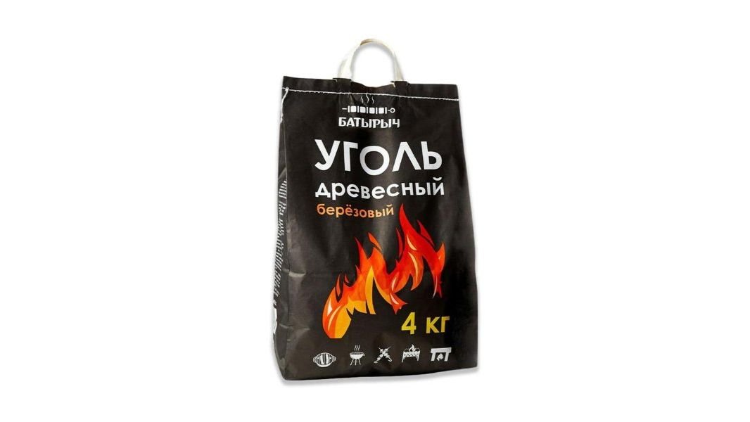 Уголь Батырыч кусковой березовый 4 кг