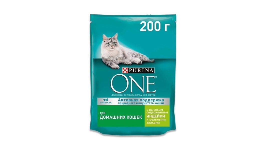 Корм для кошек Purina One Индейка и злаки 200 г