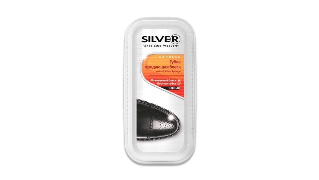 Губка Silver придающая блеск, чёрный 1 шт