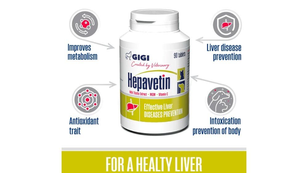 Gigi Vet – Hepavetin Liver Disease Prophylactic And Intoxication Relieve (30 T) For Dogs & Cats