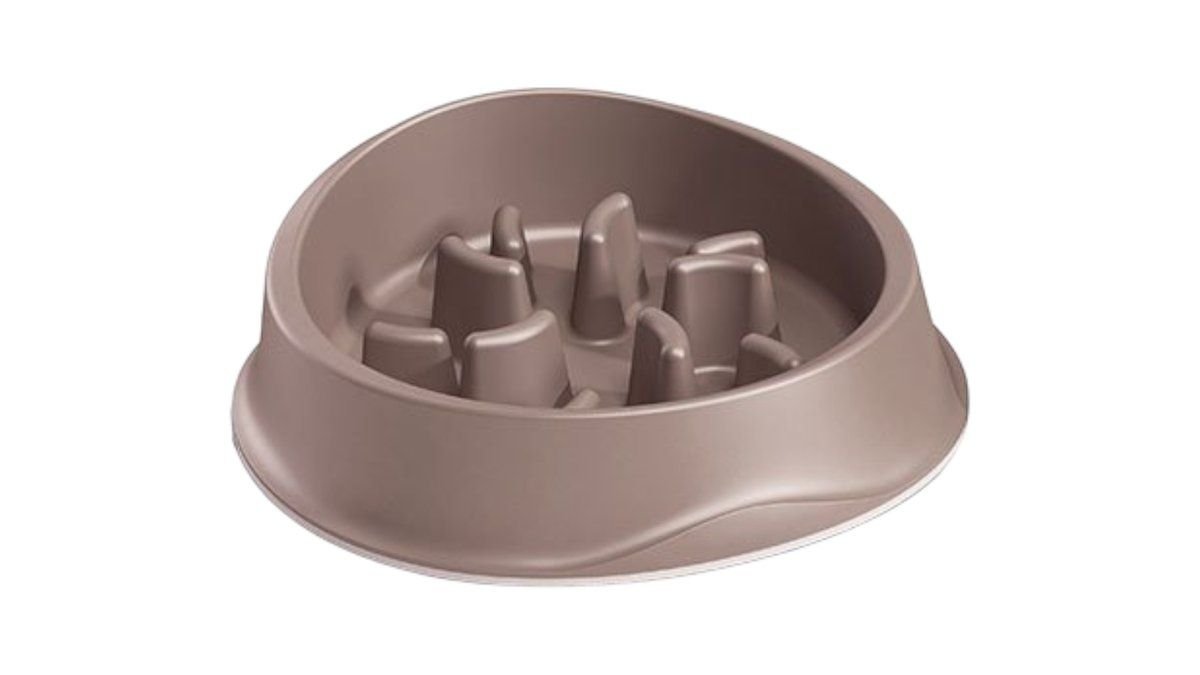 Stefanplast Chic Slow Feed Bowl (1L) Light Gray
