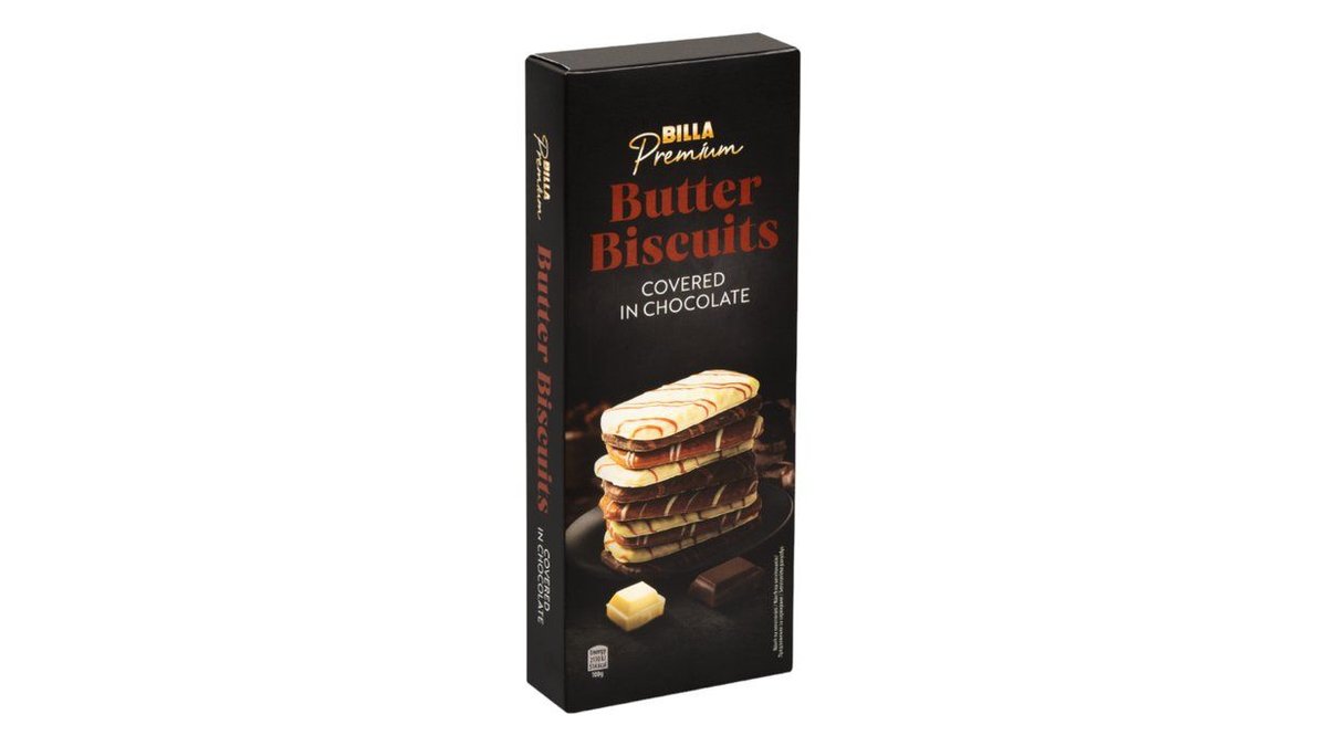 BILLA PREMIUM Maslové sušienky s čokoládou 100g