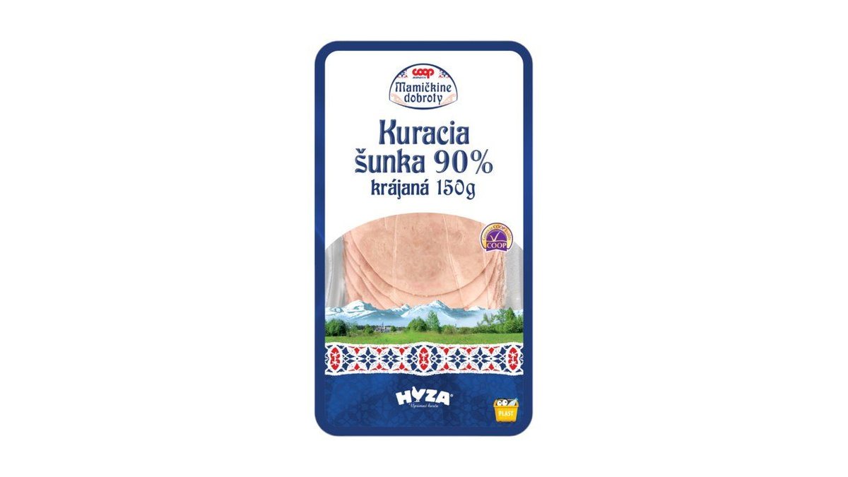 COOP Šunka kuracia 90% 150g, OA MD