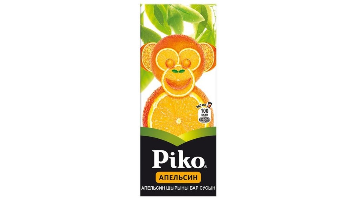 Сок Piko апельсин, 200 мл тетра пак