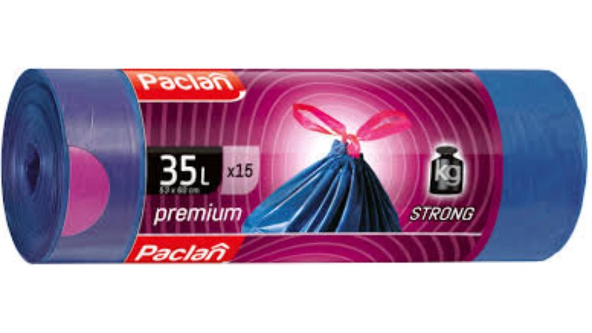 Пакеты д/мусора Paclan Premium с тесьмой, 35 л 53х60 см