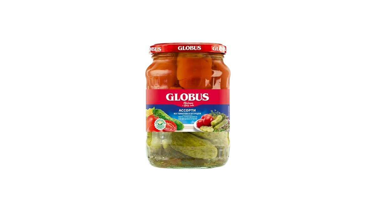 Ассорти GLOBUS Из томатов и огурцов 720мл
