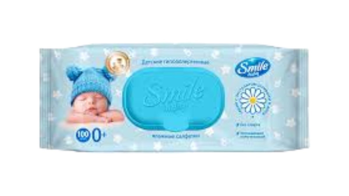 Салфетки SMILE Влажные Алоэ и ромашка 100шт м/у