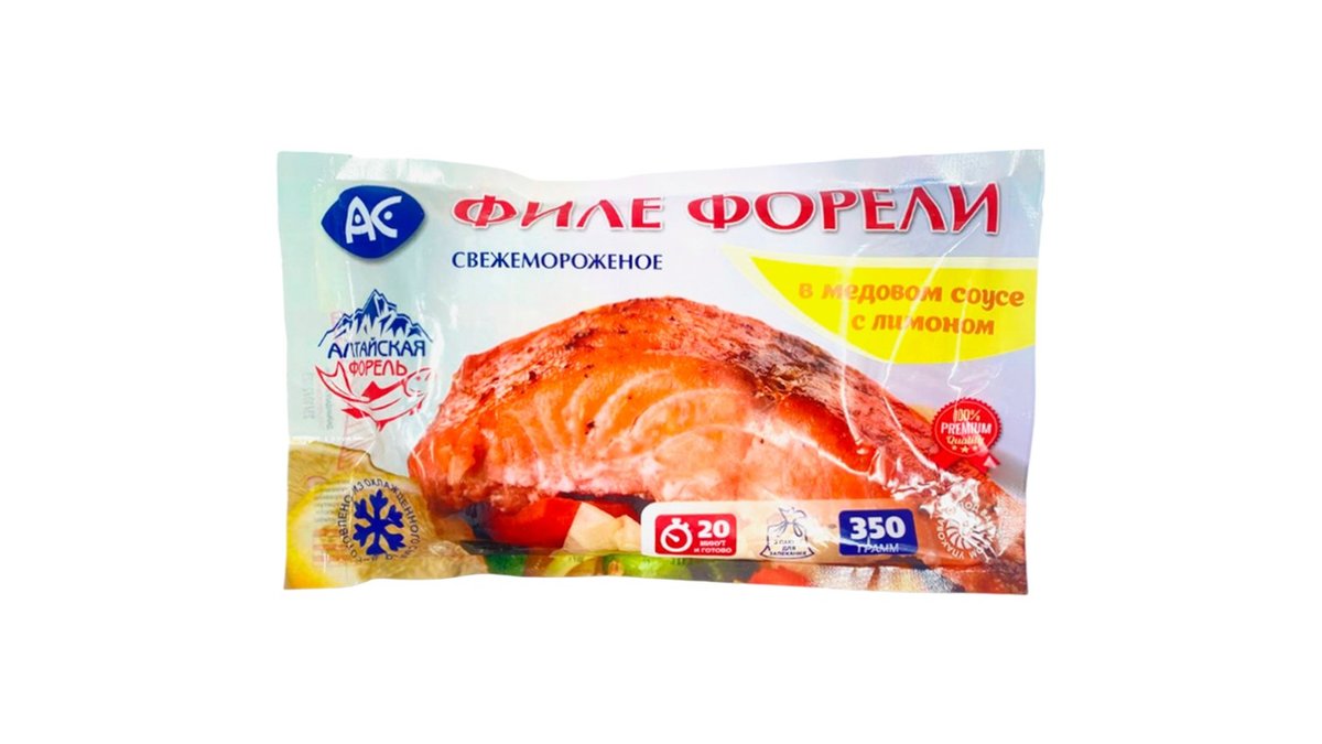 Филе форели АС в медовом соусе с лимоном 350 г