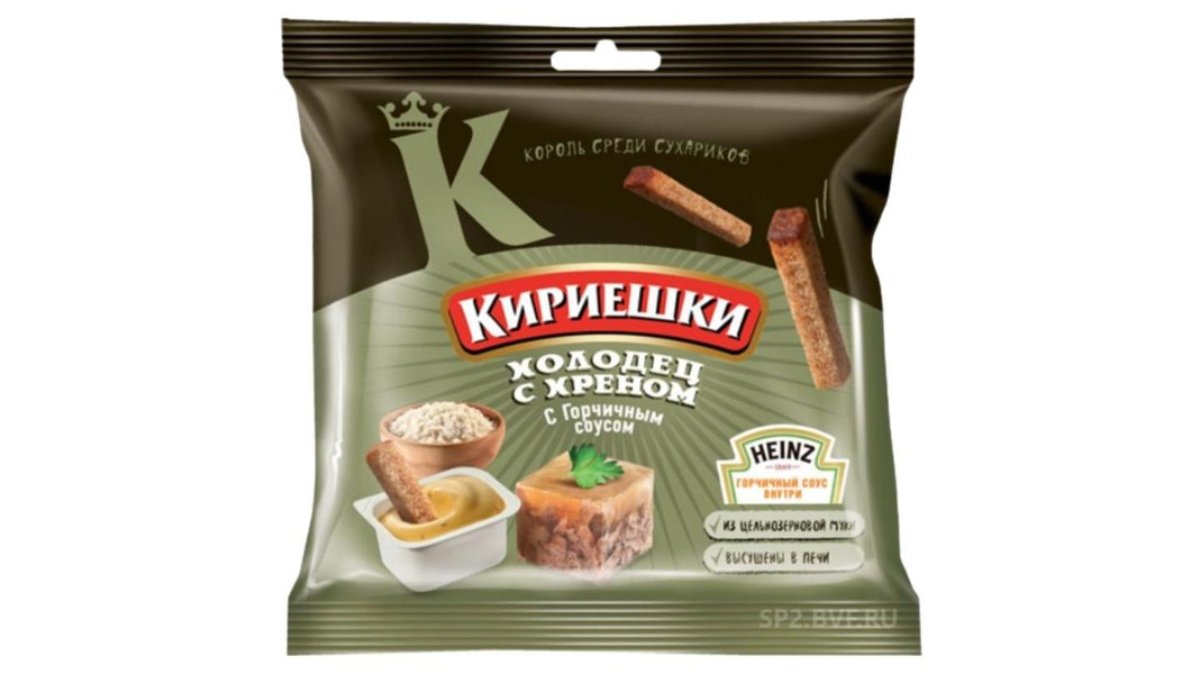 Сухарики КИРИЕШКИ Холодец с хреном и горчица 60г м/у