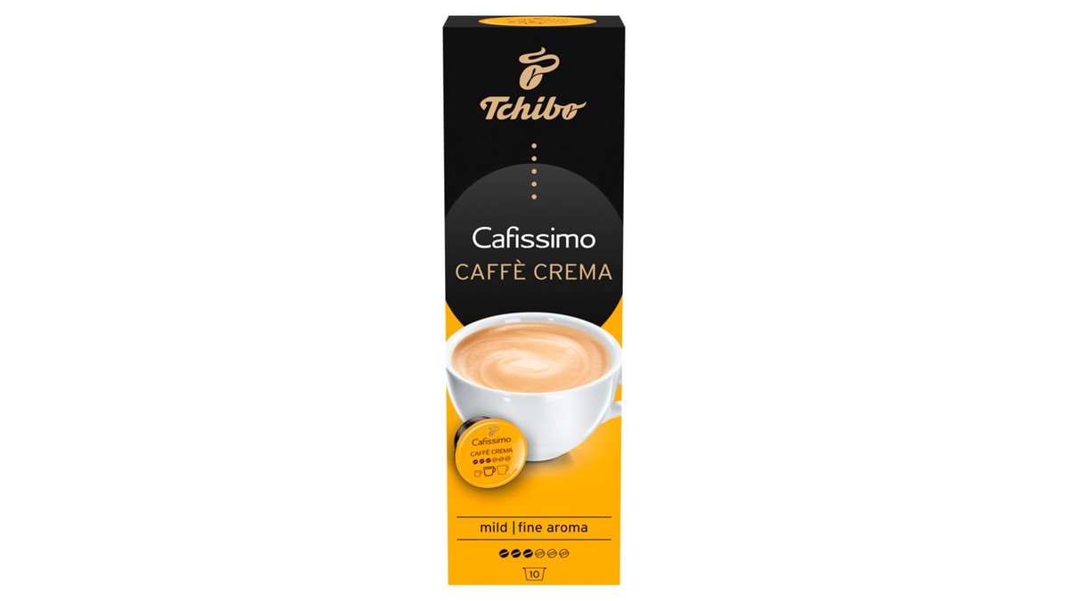 Tchibo Cafissimo Caffè Crema Fine Aroma Kawa palona mielona w kapsułkach 70 g (10 x 7 g)