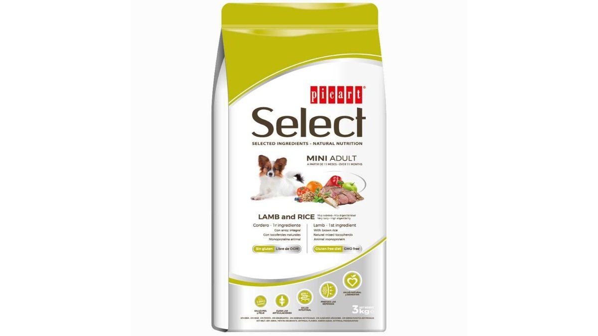 Picart Select Adult Mini Lamb And Rice 800g