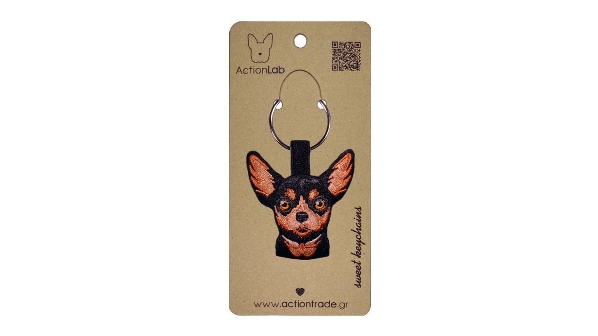 Black Chihuahua Key Ring