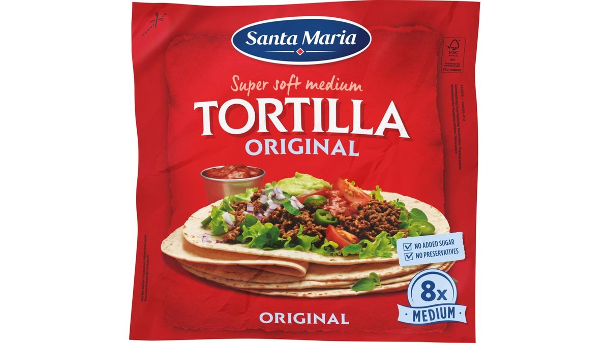 Santa Maria Tortilla Original Medium, 8-pack