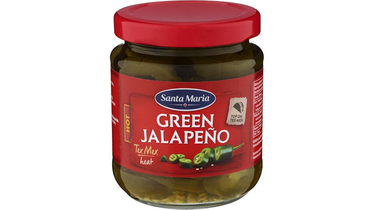 Santa Maria Jalapenos Green Hot, 215 g