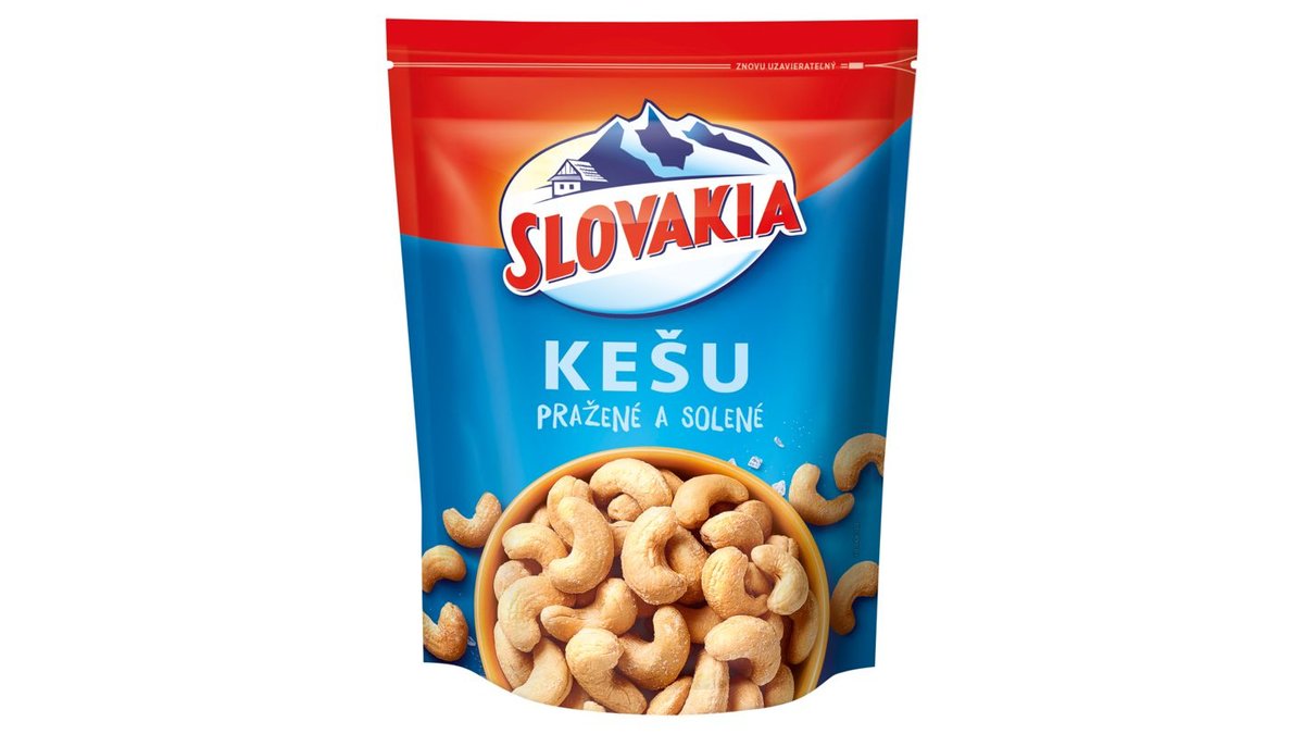 Slovakia Kešu pražené a solené 125 g