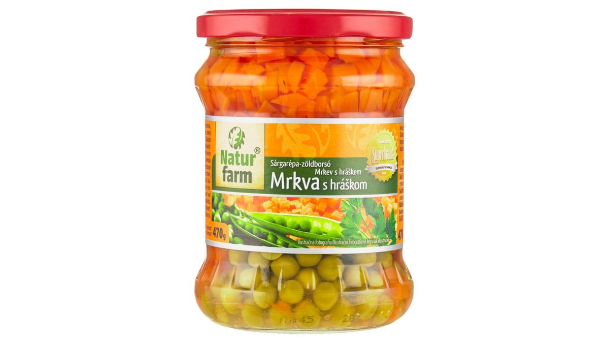 Natur Farm Mrkva s hráškom, 470 g