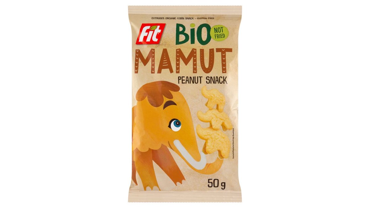 Fit Mamut bio kukuričný snack s arašidovou pastou 50 g