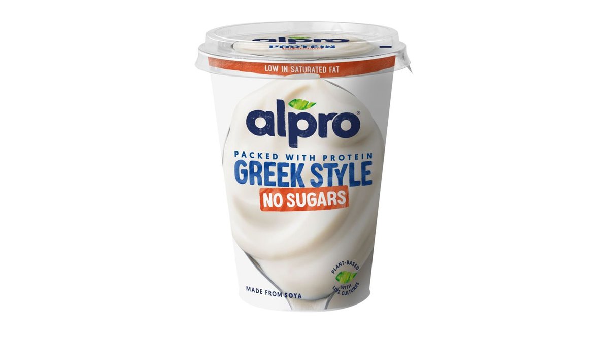 Alpro Greek Style No Sugars Hapatettu soijavalmiste, maustamaton 400g