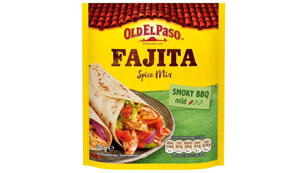 Old El Paso 30g Fajita Spice Mix maustesekoitus Smoky BBQ