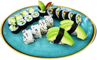 Objednať Veggie (4ks kappa, 4ks avo, 2ks nigiri avo, 4ks uramaki, 6ks futomaki)