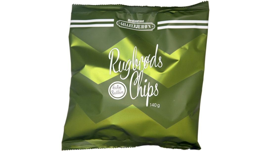 Rugbrødschips med Basilikum Hvidløg 140 g
