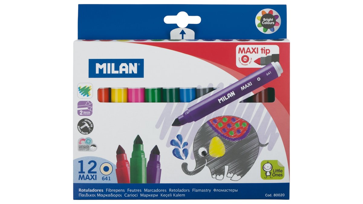 Milan Tusjer Maxi 0,7 mm, 12 pk
