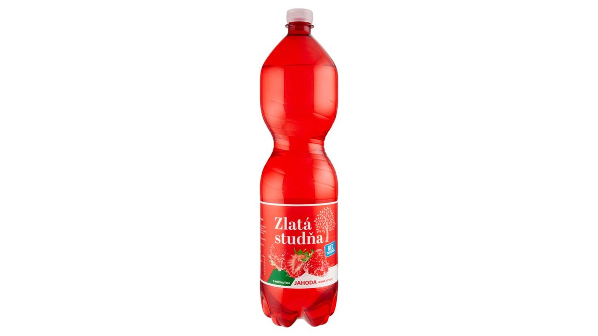 Zlatá Studňa S príchuťou jahoda jemne sýtený 1,5 l