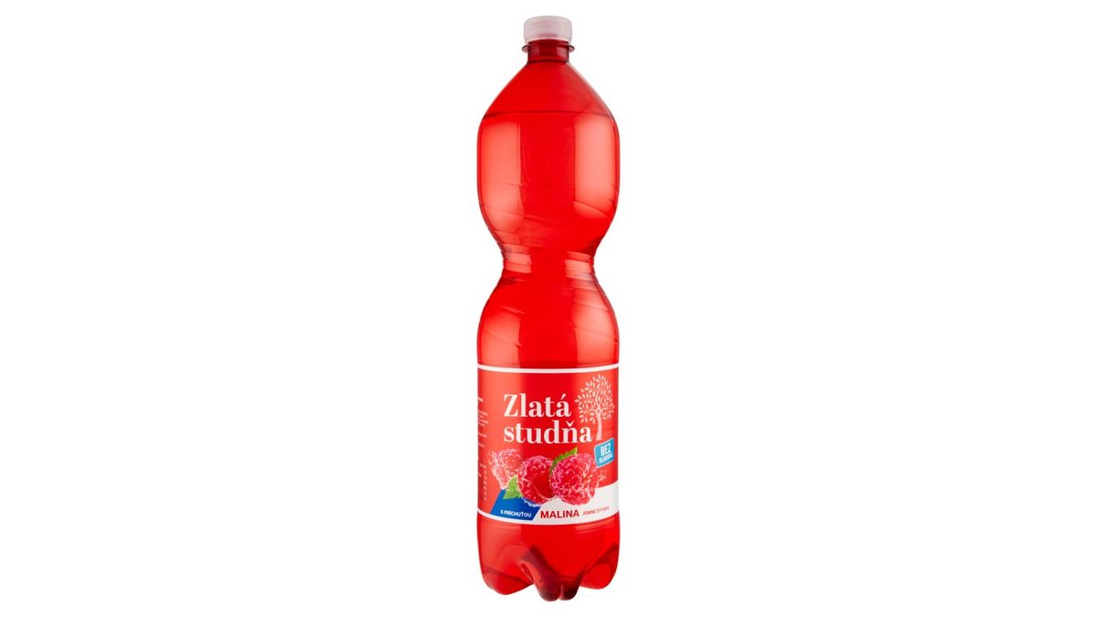 Zlatá Studňa S príchuťou malina jemne sýtený 1,5 l
