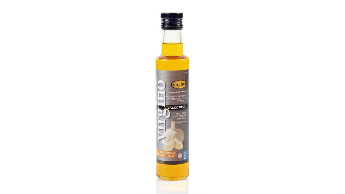Virgino kylmäpuristettu valkosipulirypsiöljy 250ml