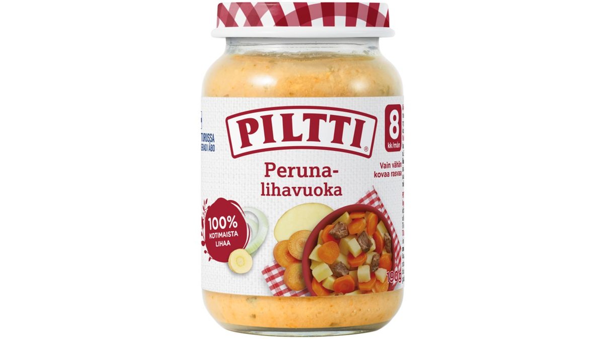 Piltti 190g Peruna-lihavuoka lastenateria 8kk
