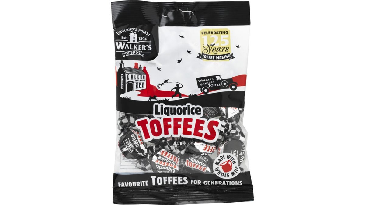 Walker's bags liquorice toffees 12 x 150 g 1800 g