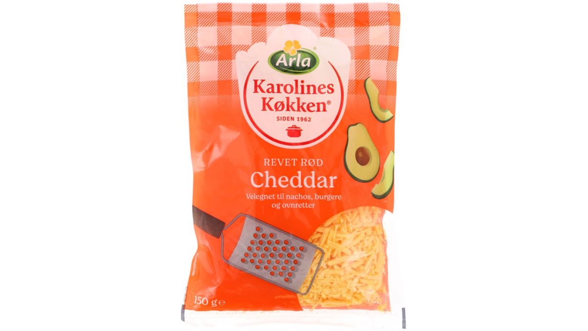 Revet rød cheddar ost 50+, Arla Karolines Køkken