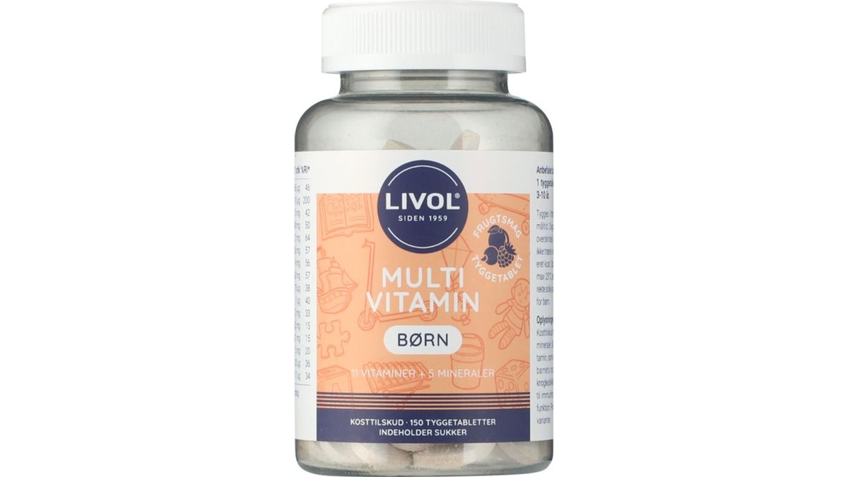 Multivitamin t. børn m. frugtsmag, Livol
