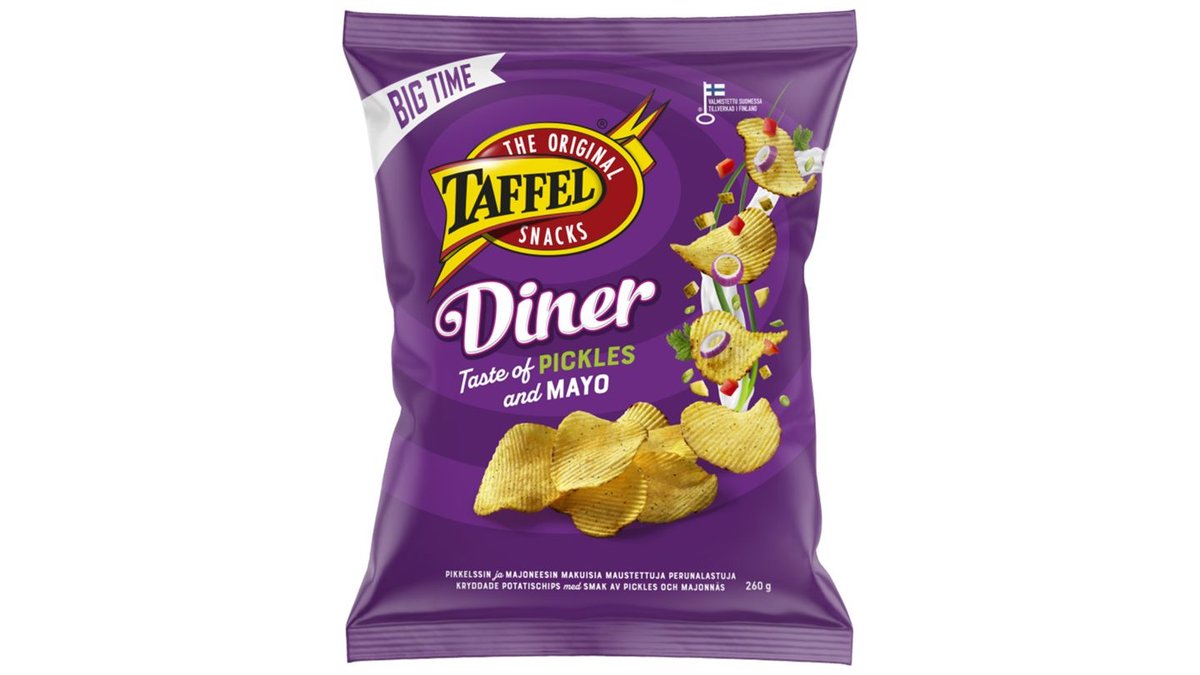 Taffel Diner pickles & mayo maustettu sipsi 260g