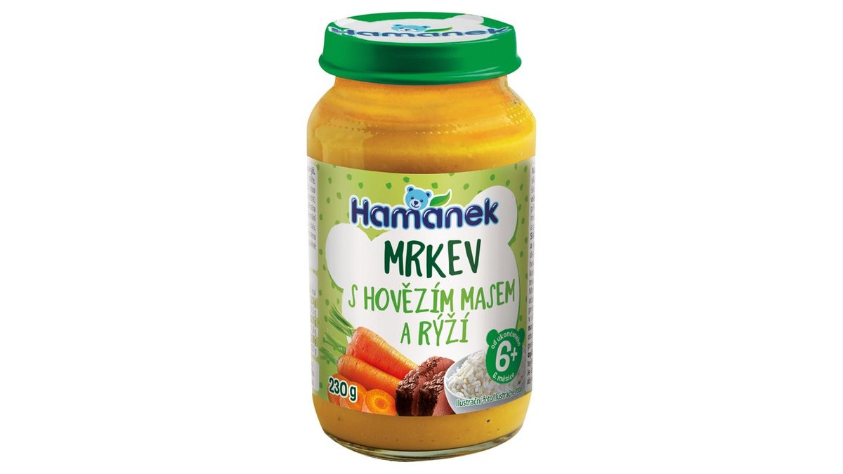 Hamánek Ryža s karotkou a hovädzím mäsom 230 g