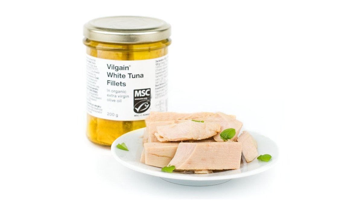 Vilgain Tuniak biely filety v bio extra panenskom olivovom oleji, 200 g