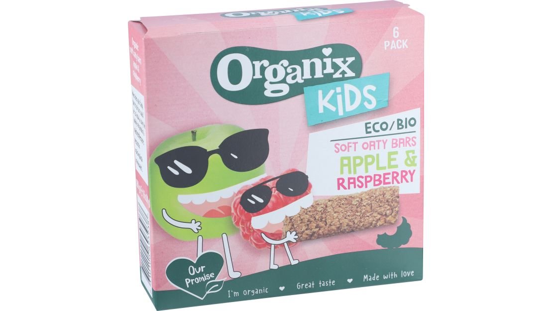 Raspberry & apple oaty bars 138 g