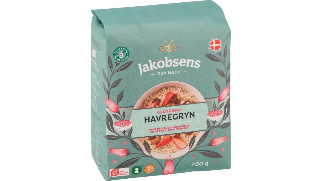 Økologiske finvalsede havregryn 500 g
