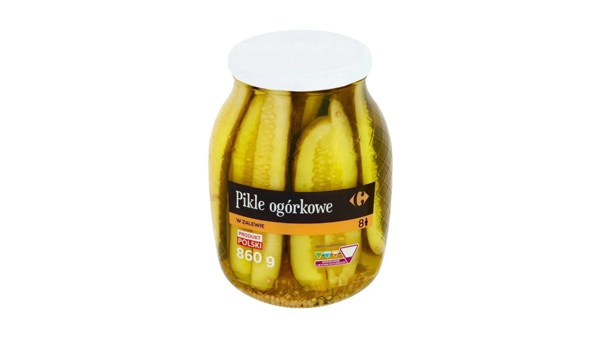 Carrefour Pikle ćwiartki ogórkowe w zalewie 860 g
