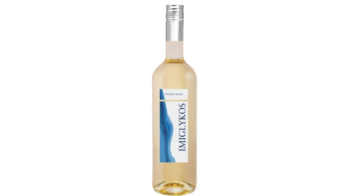 Imiglykos Wino Białe Półsłodkie 11% 750 ml