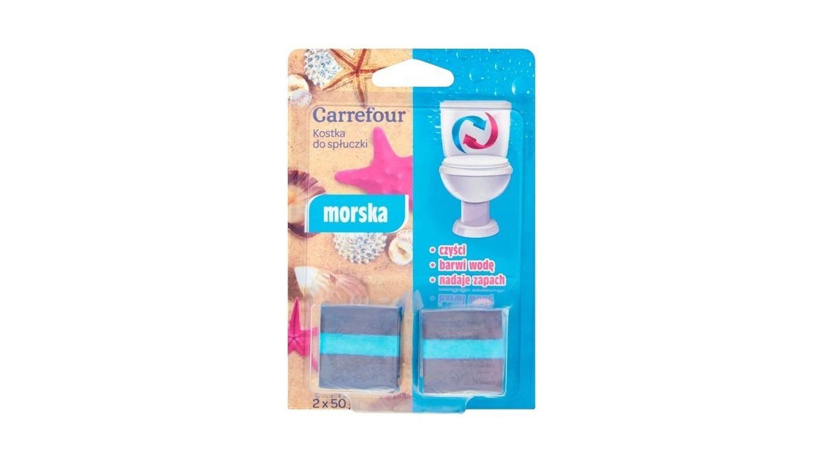Carrefour Expert Kostka do spłuczki zapach morski 2x50 g