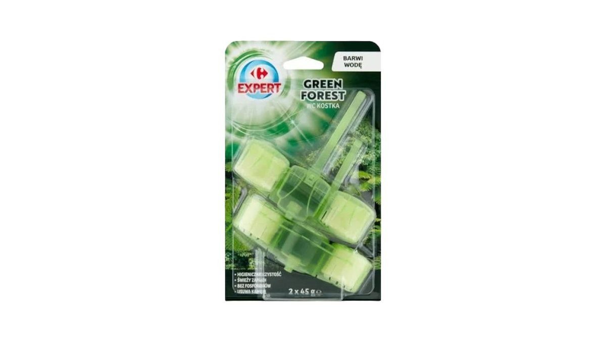 Carrefour Expert Kostka WC Green Forest barwiąca wodę 2x45 g