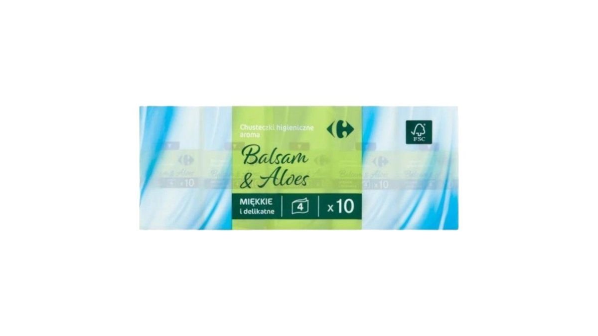 Carrefour Chusteczki Higieniczne 10x10 sztuk